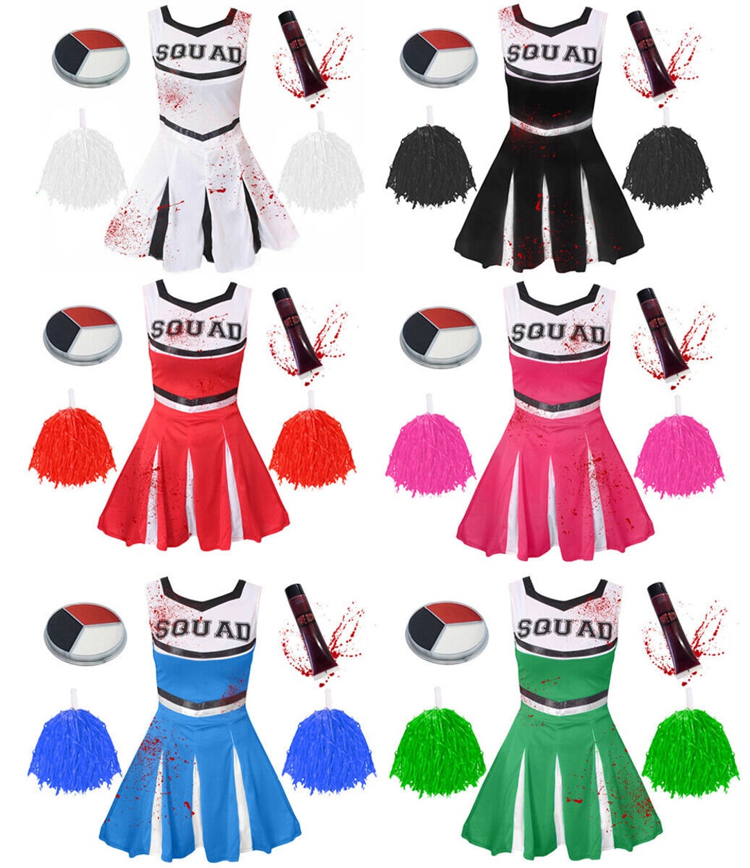 Adults or Girls Zombie Cheerleader Costume Halloween School Etsy