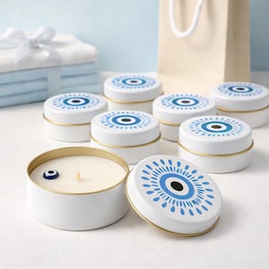 Evil Eye Candle Wedding Favours – Scented Soy Wax Favor image 8