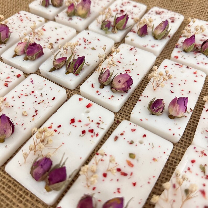 Personalized Dried Flower Soy Wax Sachet • Wedding Favors, Aromatherapy ...