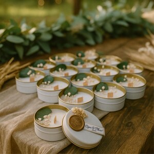 Wedding Anniversary Candle Favors – Soy Wax Scented Tin Candles With ...