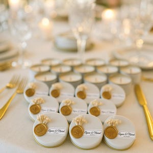 Wedding Anniversary Candle Favors – Soy Wax Scented Tin Candles With ...