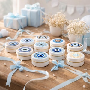 Evil Eye Candle Wedding Favours – Scented Soy Wax Favor image 7