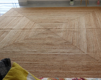 Handcrafted Jute Rug | Custom Size, Natural Fiber