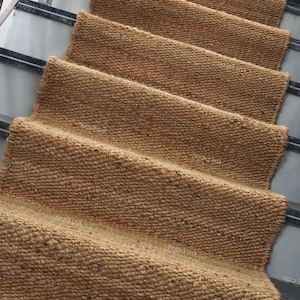 Custom Jute Stair Runner | Handmade Hemp Rug, Eco-Friendly