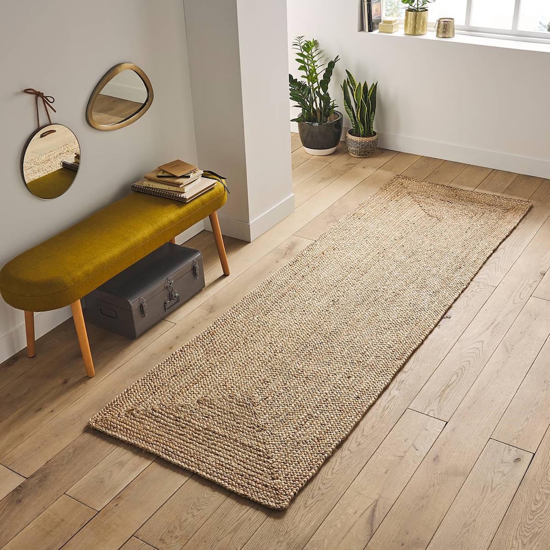 Custom Jute Runner Rug | Natural Fiber Hallway & Entryway Rug ...