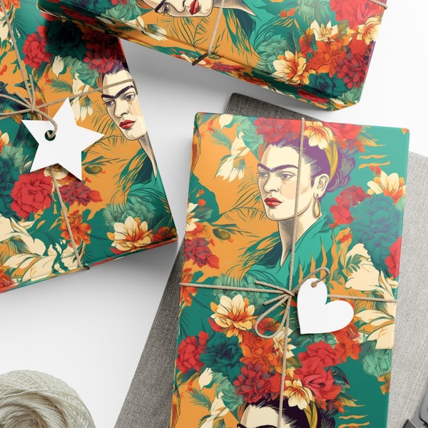 Frida Kahlo Inspired Art Gift Wrap Papers