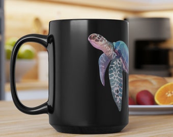 Sea Turtle Black Mug (11oz, 15oz)