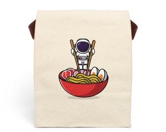 Yuri Gagarin Canvas Lunch Bag With Strap