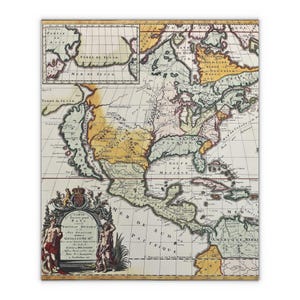 Vellen cadeaupapier kaart Noord-Amerika, 1 st