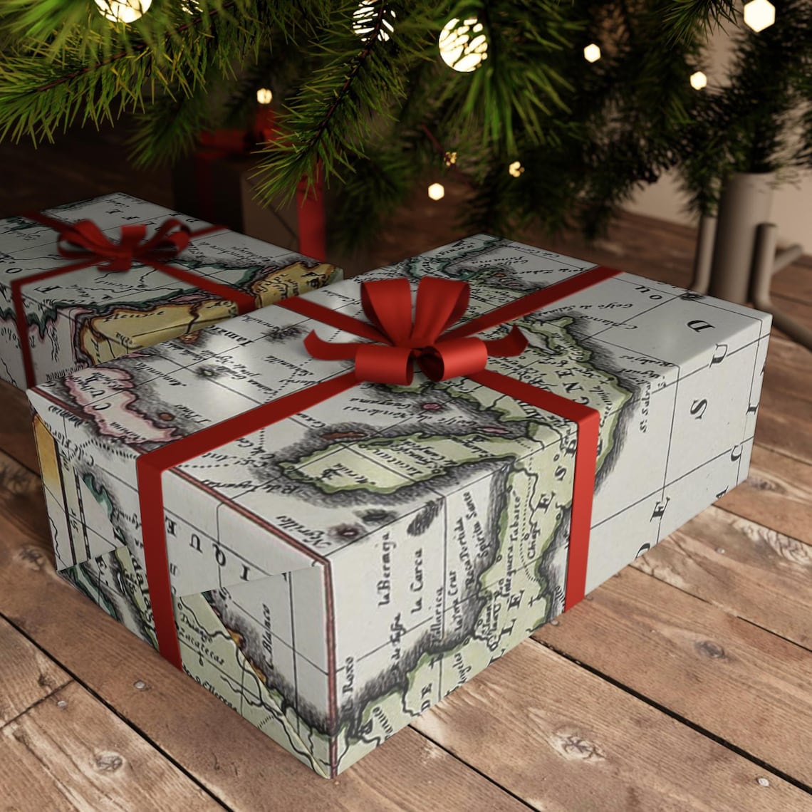 North America Map Gift Wrapping Paper Sheets, 1pc - Etsy