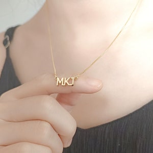 Collar inicial personalizado • Collar con monograma • Collar con nombre • Collar con letras • Collar de plata • Joyería minimalista