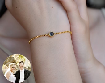 Custom Photo Projection Bracelet • Personalized Picture Inside Bracelet • Picture Bracelet • Memorial Gift • Photo Memorial Bracelet