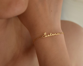 Pulsera con nombre personalizado • Pulsera de plata • Pulsera minimalista • Regalo para ella • Regalo de cumpleaños