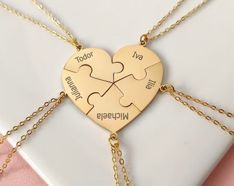 Personalized Puzzle Necklace·Puzzle Necklace For Friends·Couple Necklace Heart· Necklace For Couples·Christmas Gift