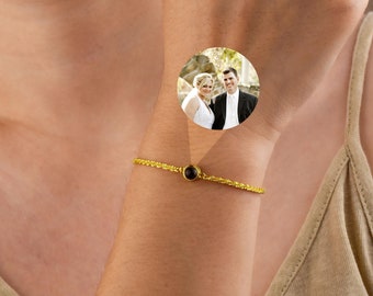 Custom Photo Projection Bracelet • Personalized Picture Inside Bracelet • Memorial Gift • Gift For Her • Christmas Gift