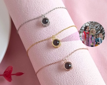 Custom Photo Bracelet • Photo Projection Bracelet • Photo Bracelet • Birthday Gift • Photo Memorial Bracelet • Christmas Gifts