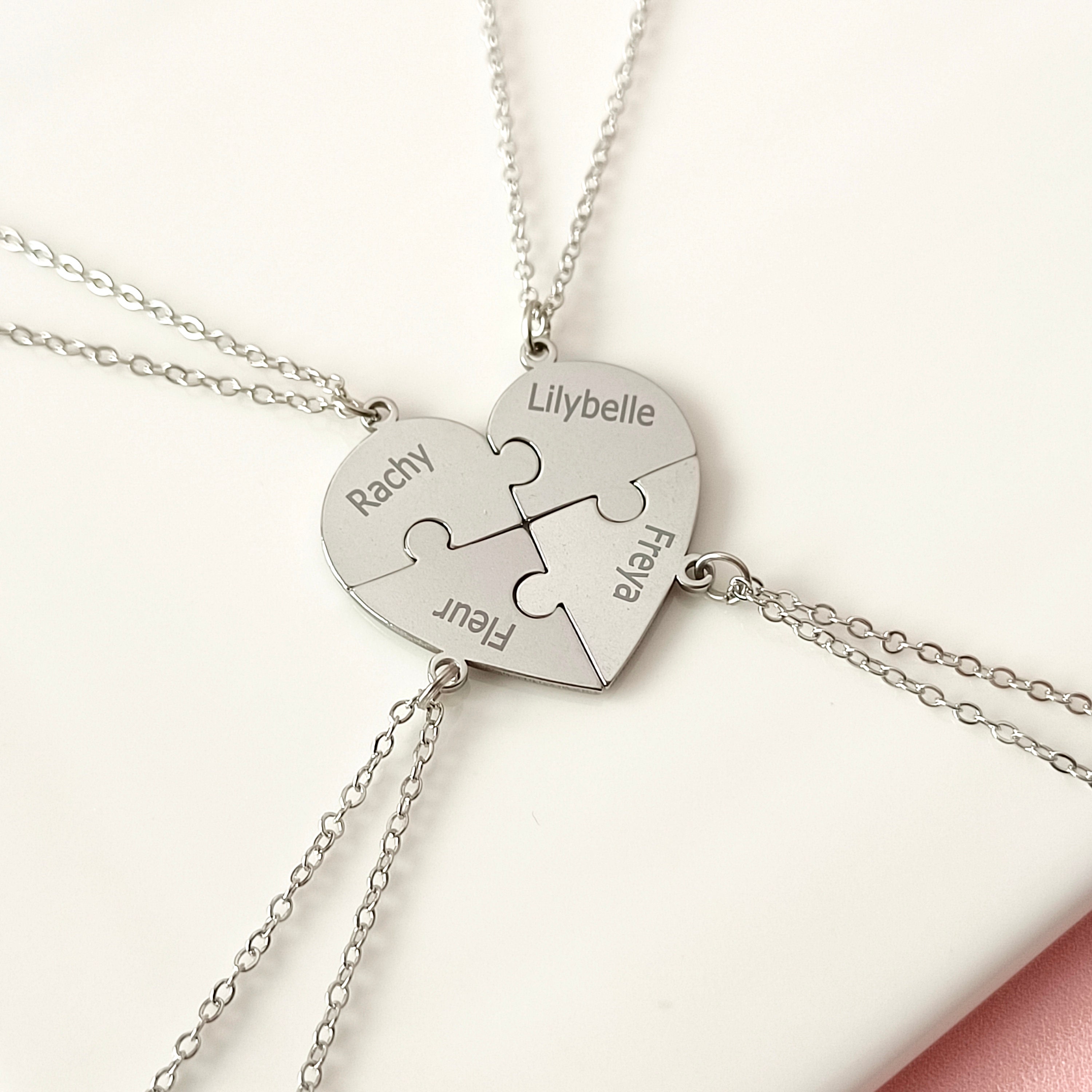 Personalized Puzzle Necklacepuzzle Necklace for Etsy