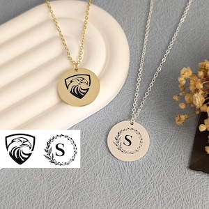 Personalized Logo Necklace • Custom Logo Necklace • Logo Necklace Charm • Company Logo Gift • Business Logo Necklace • Your Brand Necklace