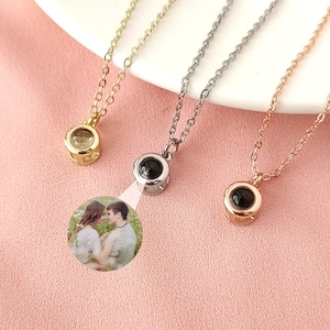 Personalized Photo Projection Necklaces • Projection Necklaces • Custom Photo Necklaces • Gifts for Her