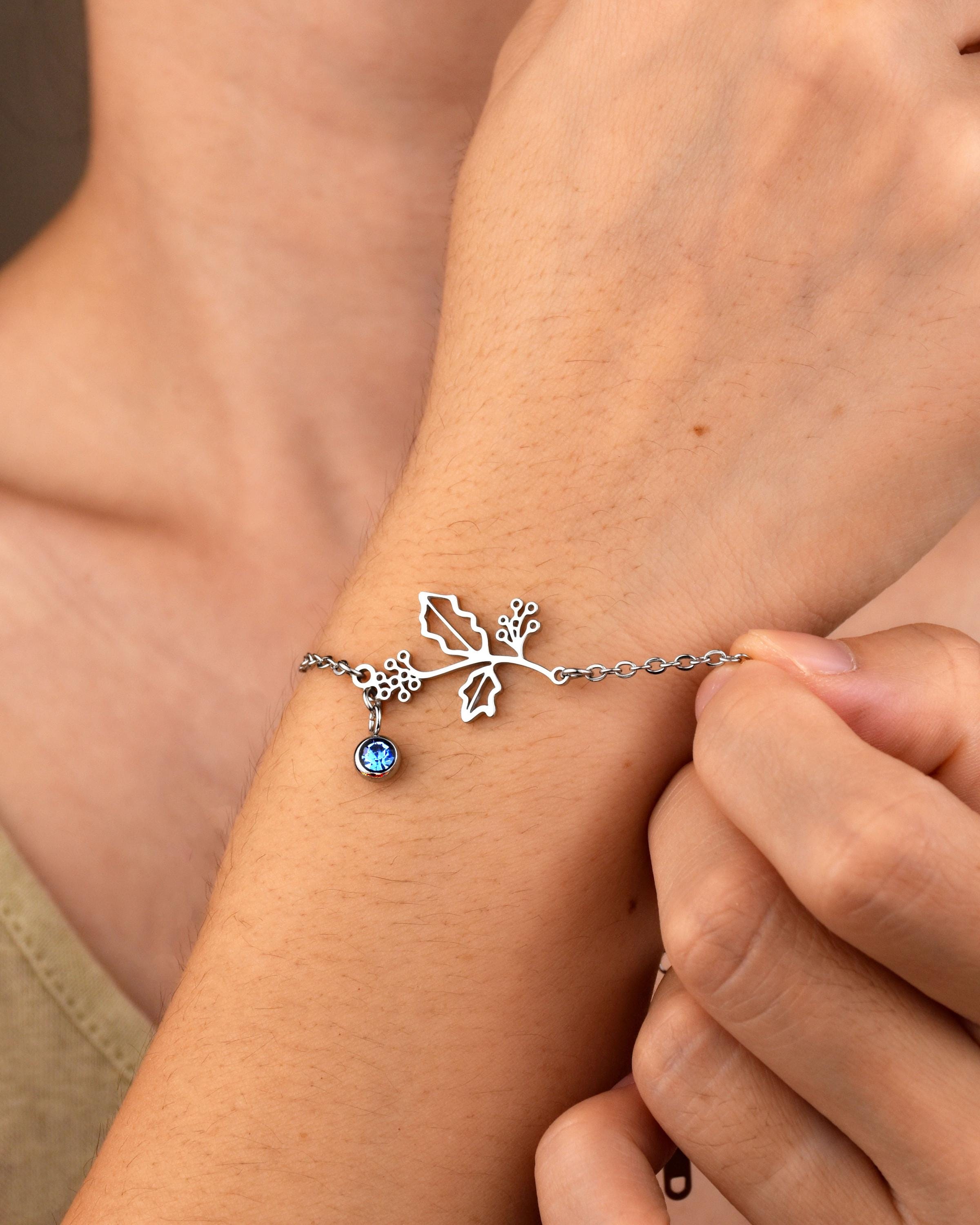 Ciondolo A Fiore Iris In Argento 925 Personalizzato Per Bracciale O Collana