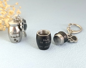 Llavero de urnas para mascotas para perros • Recuerdo de cenizas de perro • Urna de llaveros de cremación • Recuerdo de cenizas de mascotas • Regalos conmemorativos para mascotas