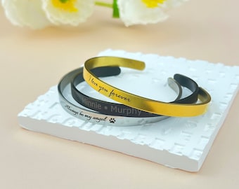 Personalised Cuff Bracelet • Message Bracelet • Engraved Bracelet • Graduation Gifts For Girl/Women • Gift For Her