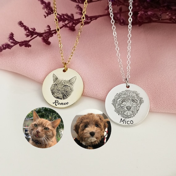 Dog clearance etched necklace
