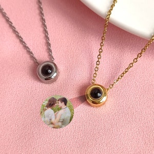 Custom Photo Projection Necklace • Minimalist Projection Necklace • Photo Jewelry • Custom Photo Gifts