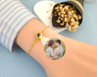 Custom Projection Bracelet • Personalized Photo Bracelet • Memorial Photo Bracelet • Gift for Her • Birthday Wedding Friend Gift