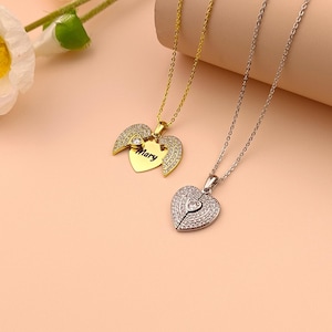 Personalized Angel Wings Necklace with Name • Custom Memorial Necklace • Guardian Angel Wings Necklace • Gift for her • Mother&#39;s Day Gift