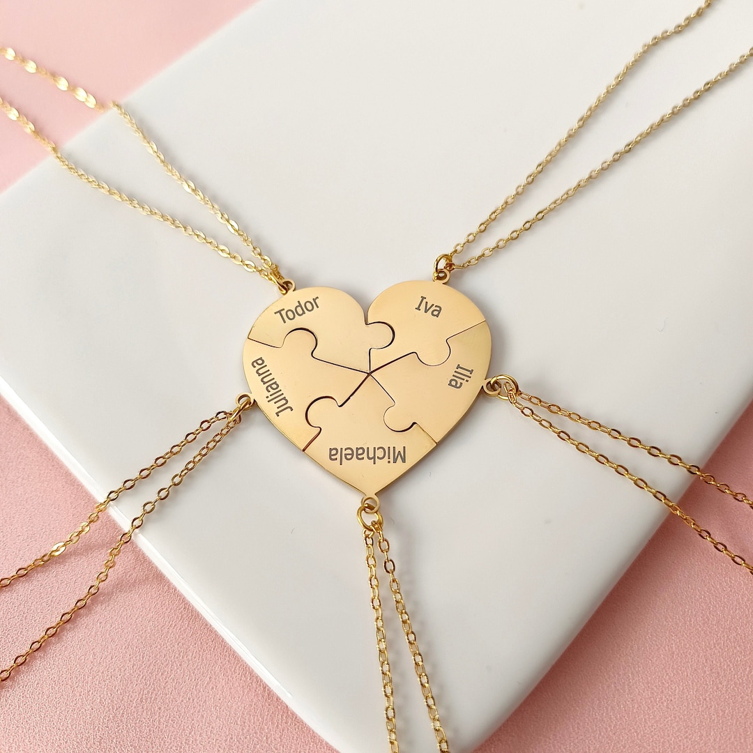 Personalized Puzzle Necklacepuzzle Necklace for Etsy