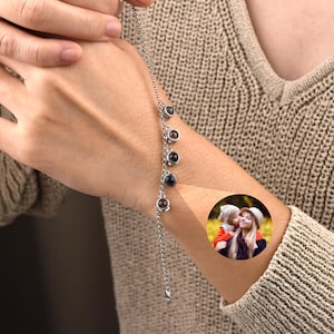Aangepaste fotoprojectiearmband • Gepersonaliseerde herdenkingsfoto in armband • Multiprojectiearmband • Kerstcadeau