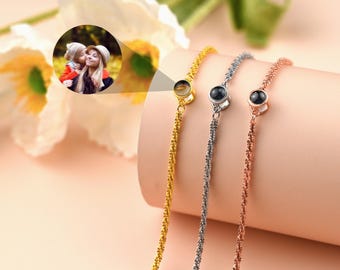 Custom Photo Projection Bracelet • Picture Inside Bracelet • Photo Memorial Bracelet • Best Gift For Her • Christmas Gift