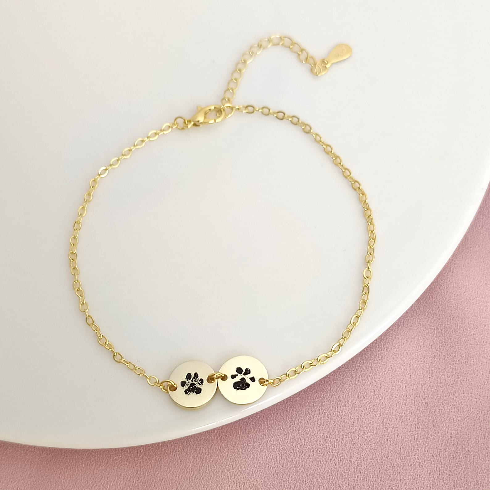 Custom Pet Paw Print Bracelets Actual Paw Engraving - Etsy