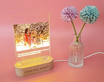Photo Custom Acrylic Light· Photo Custom Lights·Personalized Custom Acrylic light· LED Light· Anniversary Gift·Mothers Day Gift