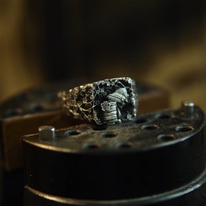 Samurai Sterling Silver Ring: Dark Punk Boho Jewelry