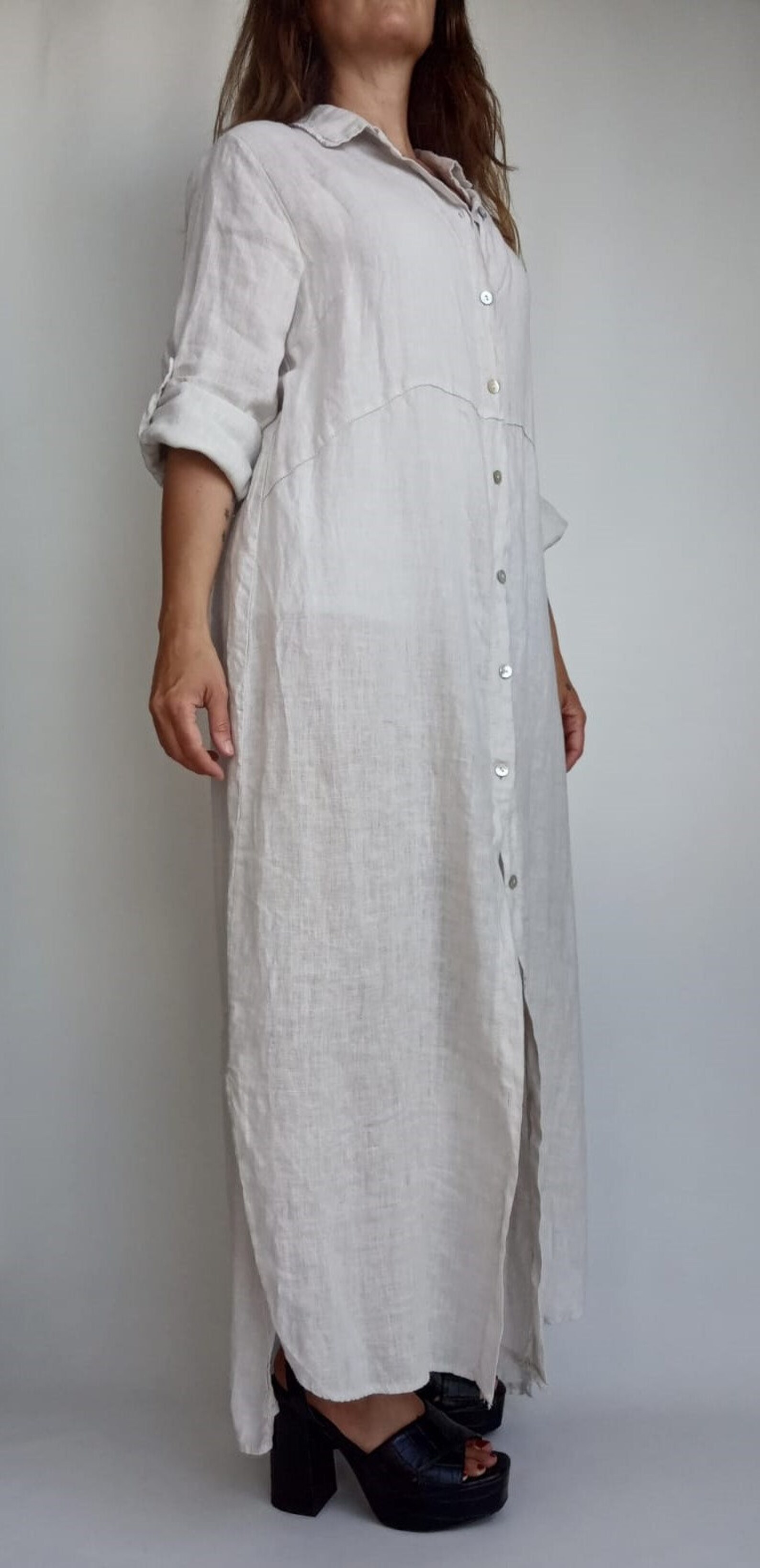 cream linen shirt womens