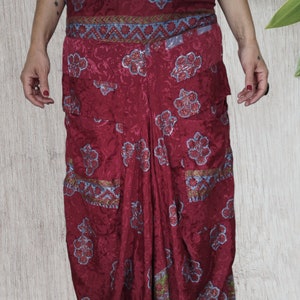 Langer Rock Kleid, Sari Seide Boho Rock, Boho Kleid Bild 9