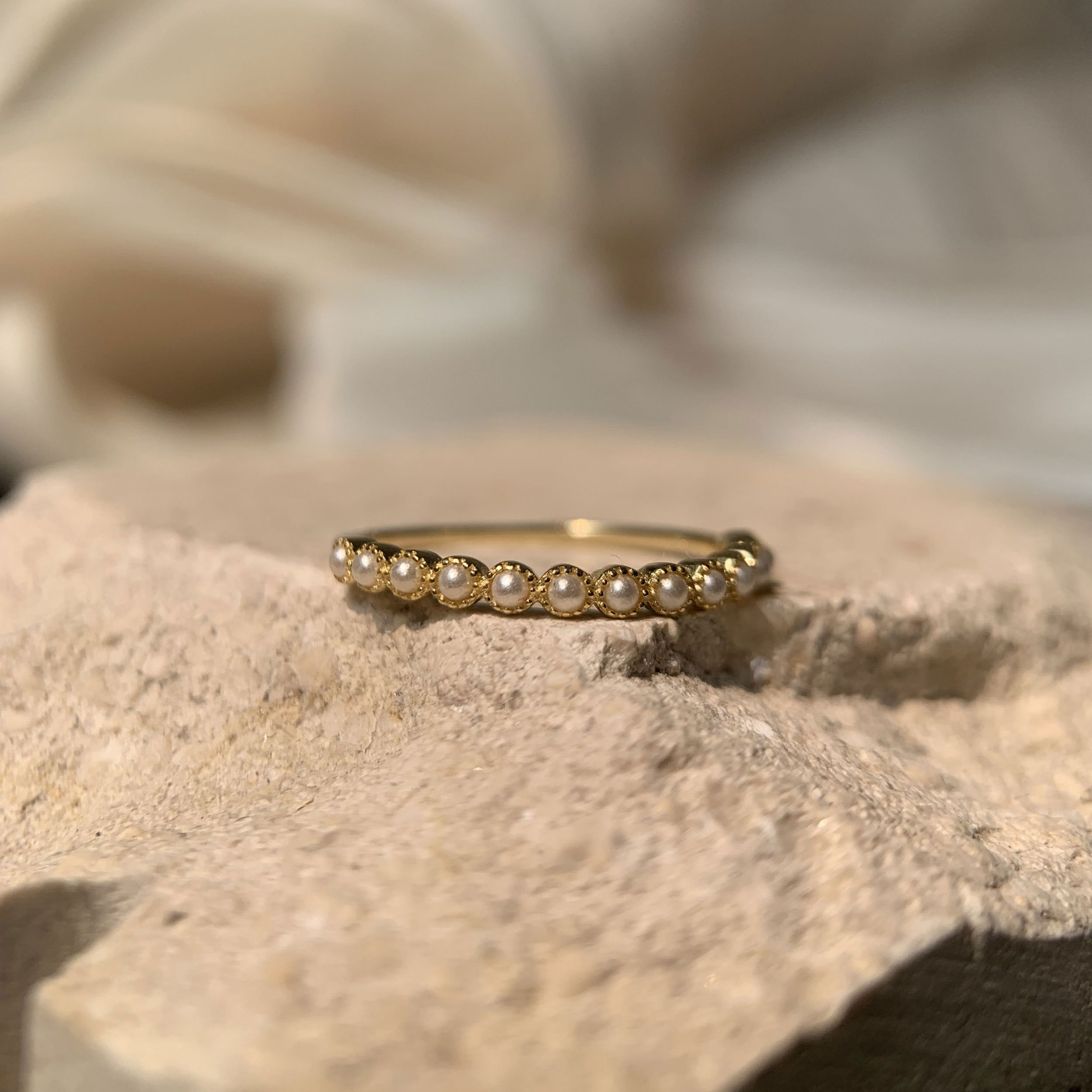 Mother of pearl eternity ring online
