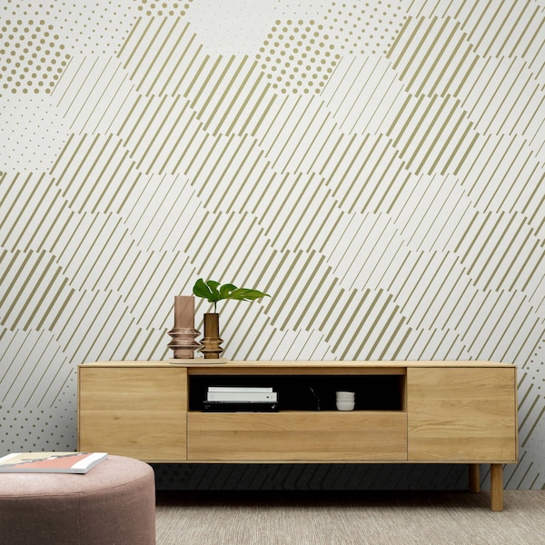 Stylish Gold Wallpaper Hexagon Pattern Wall paper Peel and Stick 3D Pattern Wallpapers 3D Photo Mural Hexagon Wall Mural Removable 3d Mural