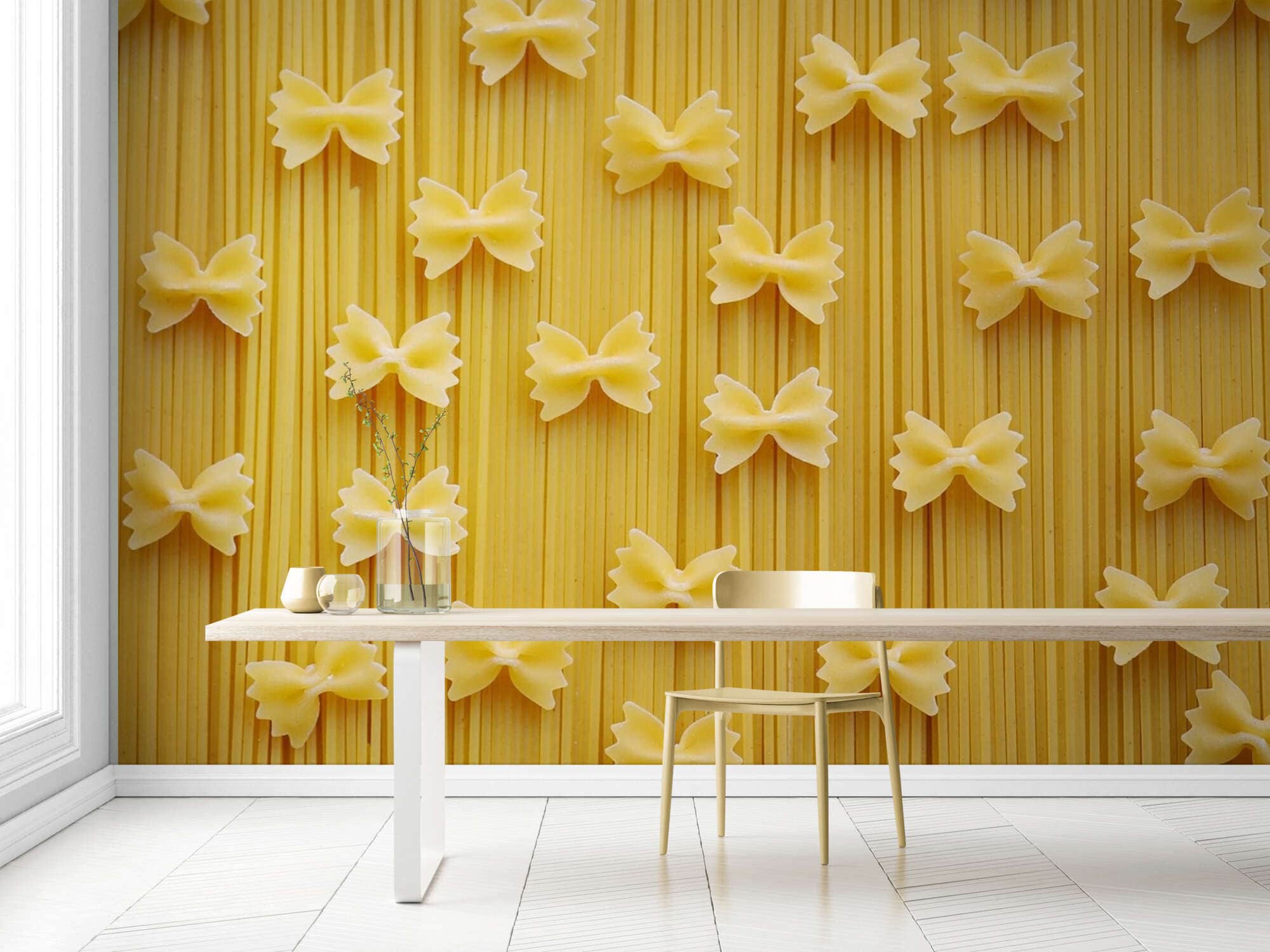 Kitchen Spaghetti Photo Wallpaper Food Wall Mural Kitchen Pasta Wall Decor Farfale Wallpaper