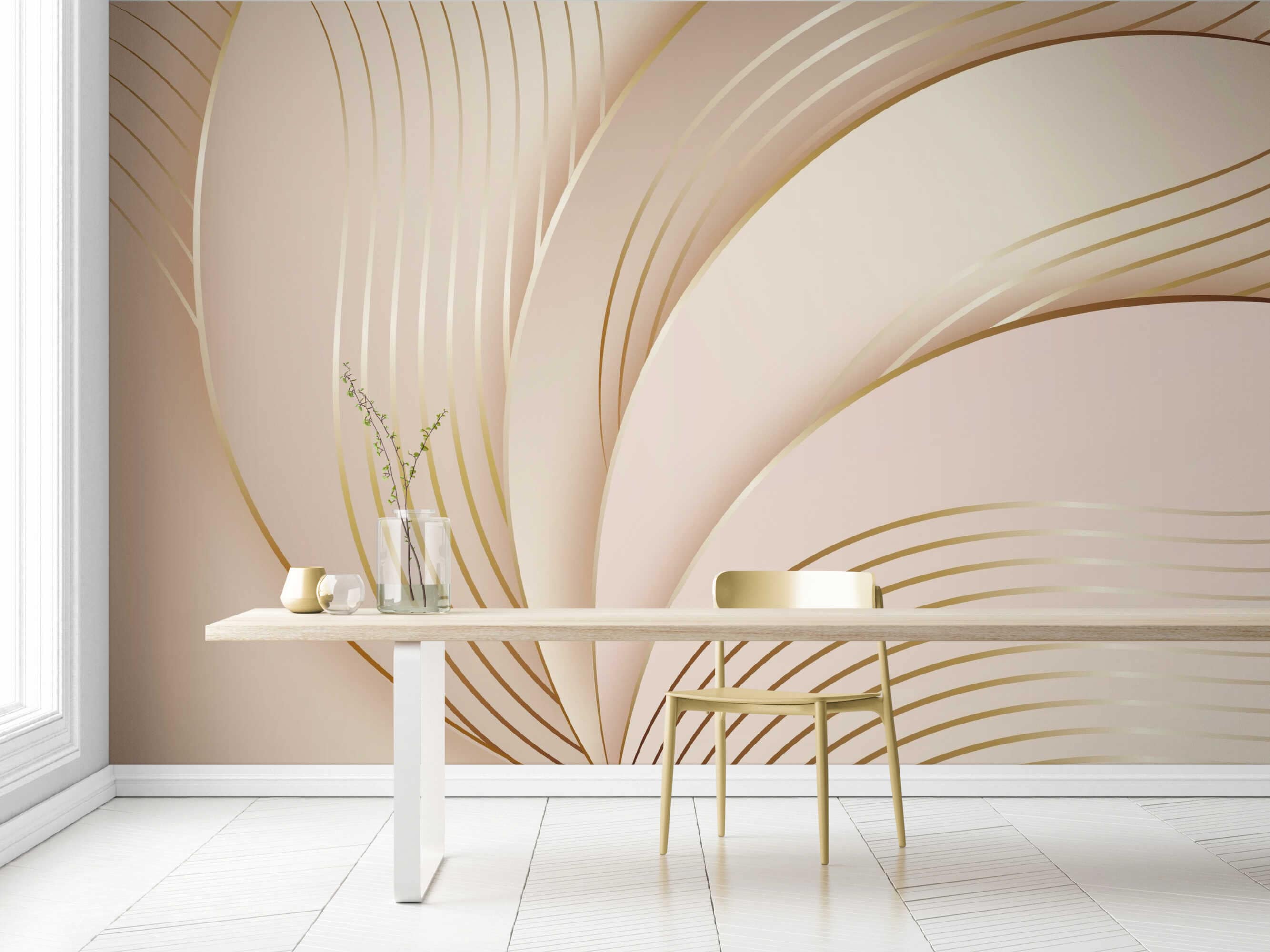 Beige Wallpaper Living Room Wallpaper Wall Mural 3D Wall Paper Etsy