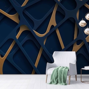 Peel and Stick Wallpaper Geometric Wall Paper Wall mural Abstract Bathroom Removable wallpaper 3D wall mural Self adhesive Vinyl Mural W-135
