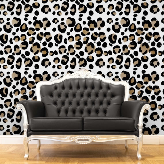 Black Leopard Print Wallpaper Mural