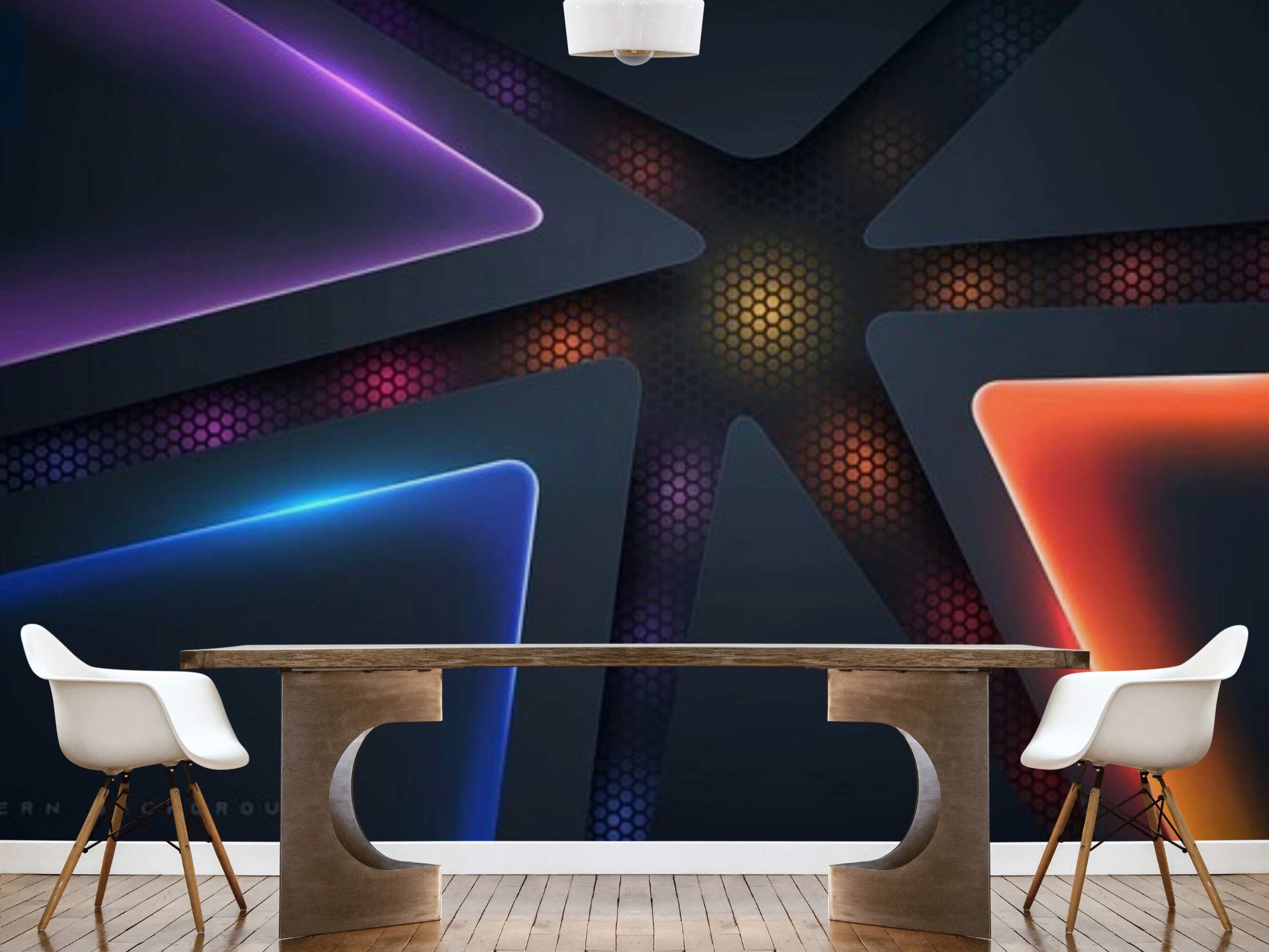 3D Wallpaper Neon Wall Mural Decor Kids 3d Wall Paper Bedroom Etsy