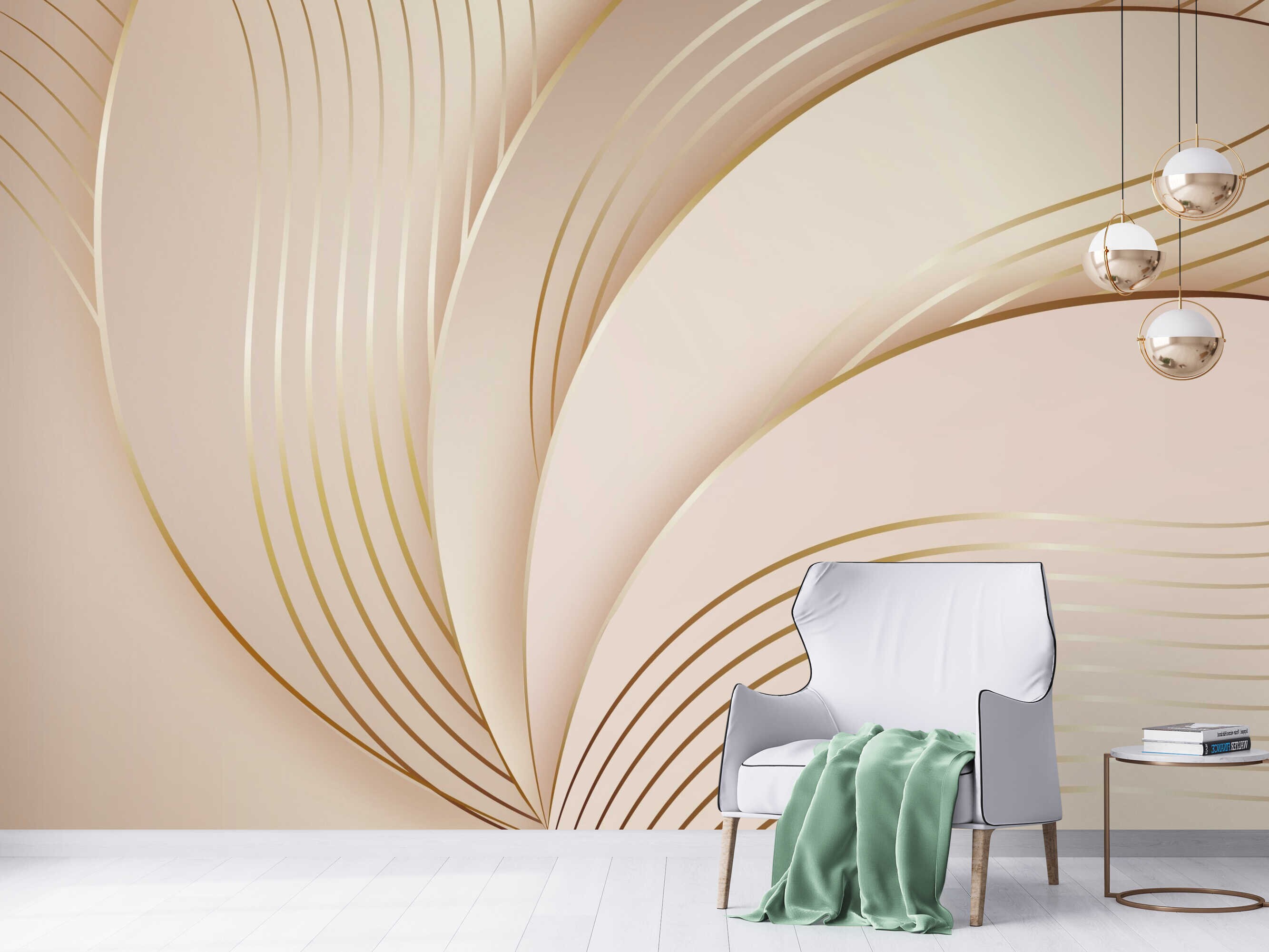 Beige Wallpaper Living Room Wallpaper Wall Mural 3D Wall Paper Etsy