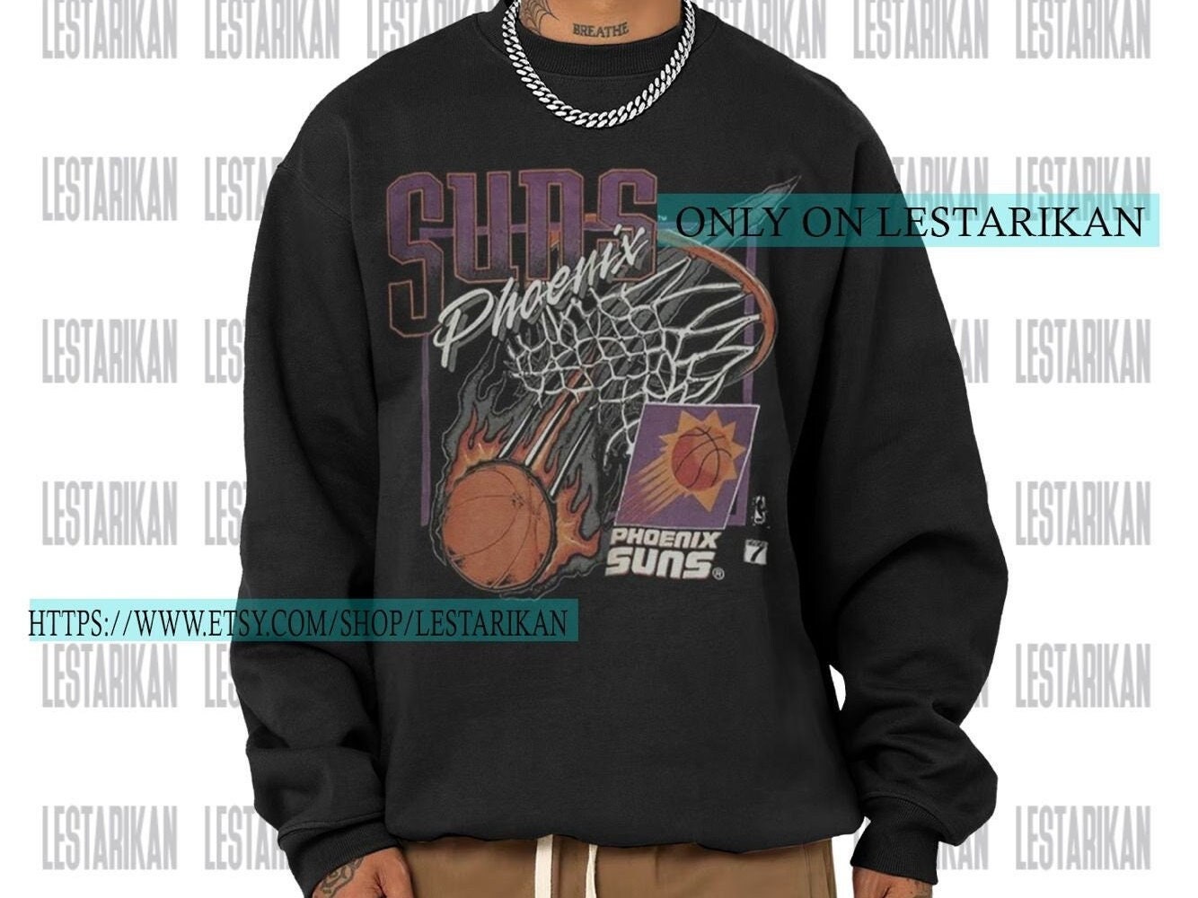 vintage NBA crewneck sweatshirt Phoenix suns script - Depop