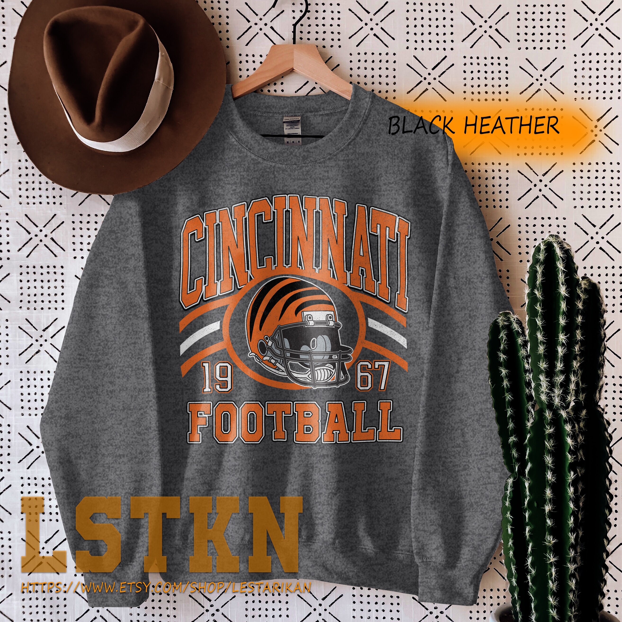 Cincinnati Football Sweatshirt Vintage Style Cincinnati Etsy