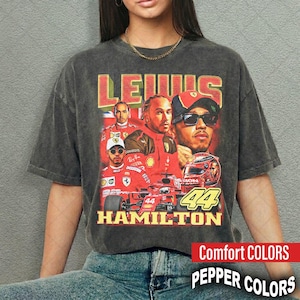 Koszulka Lewis Hamilton F1 Racer Vintage, Koszulka Ferrari, Gadżety Formuły 1 z lat 90., Bluza Lewis Hamilton, Fan Lewisa Hamiltona