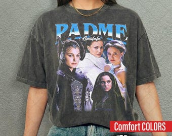 Koszulka Padmé Amidala z Gwiezdnych Wojen, koszulka z grafiką dla geeków, prezent dla fanów filmów science fiction, odzież Galactic Queen, odzież z motywem opery kosmicznej